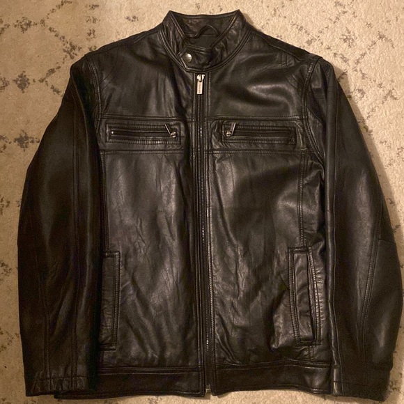 Michael Kors leather jacket. - Picture 1 of 9